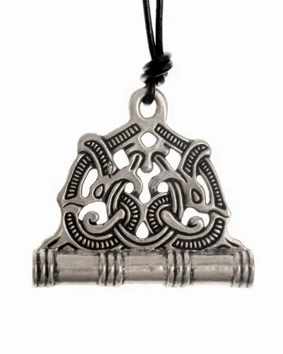 Silver Viking needle box in Jelling style, detailed early medieval replica.