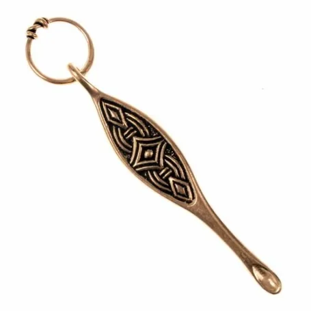 Viking ear spoon replica from Birka, early medieval grooming tool.