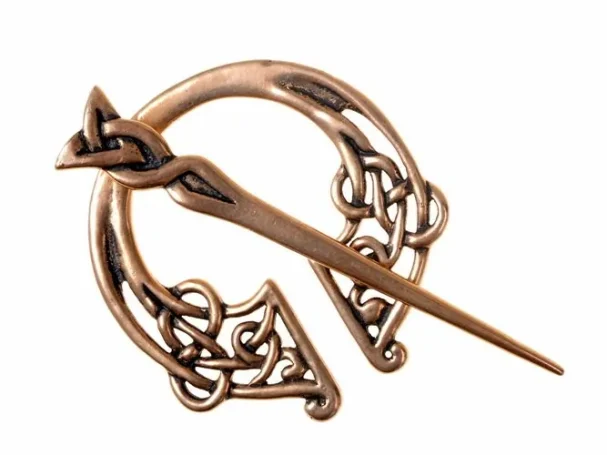 Irish‑style Viking ring brooch, early medieval cloak fastener.